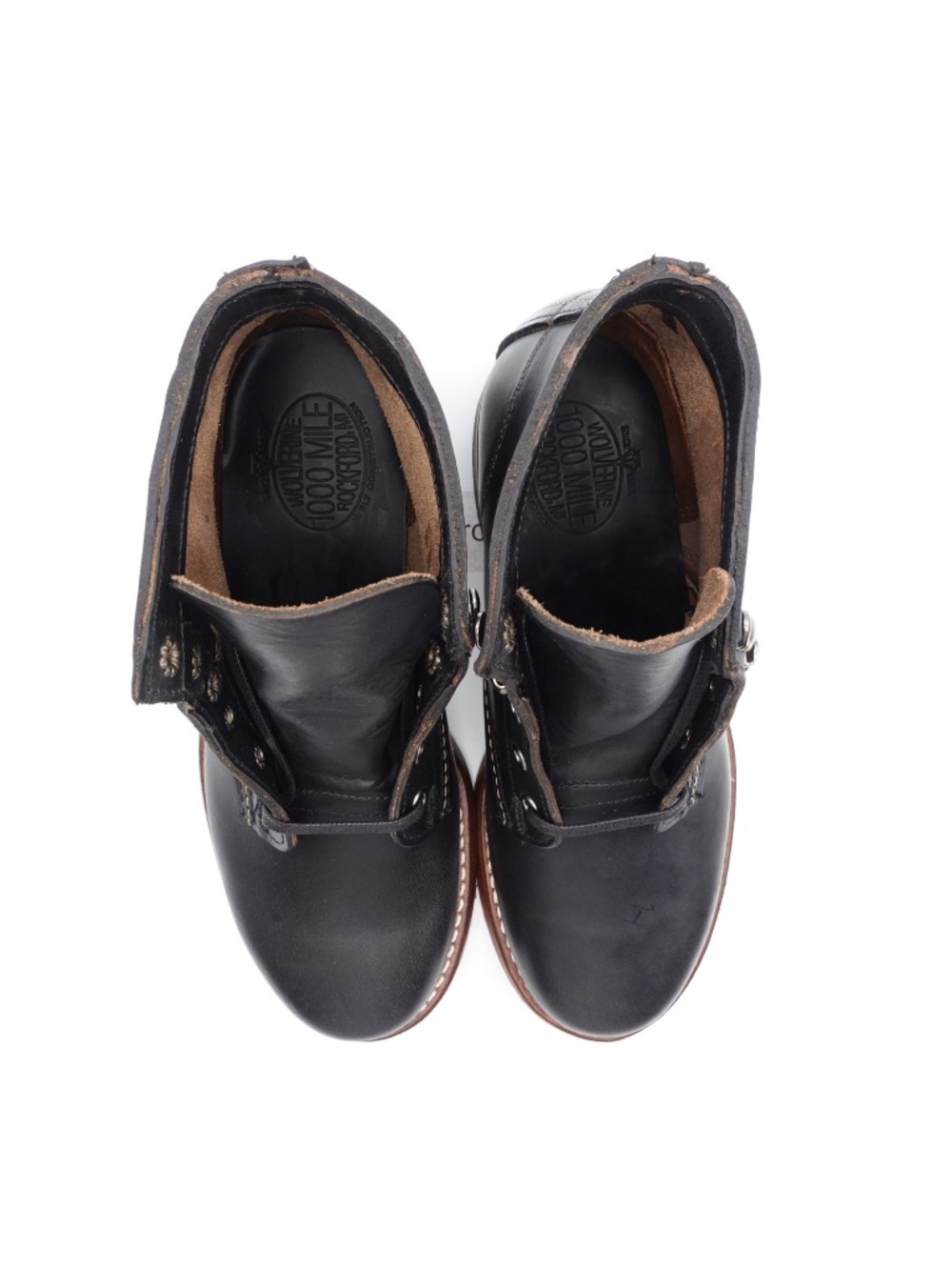 Wolverine 1000 Mile Men's Plain-Toe Original Made in USA Boots W05300 Black - Picture 5 of 14